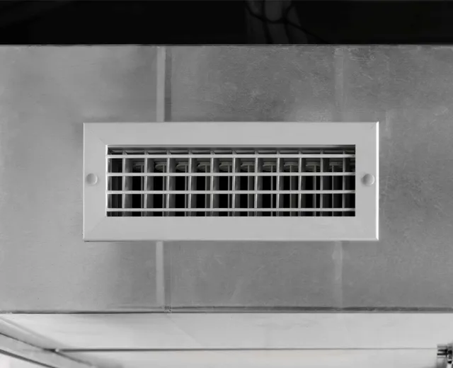 Close-up of a home HVAC supply vent