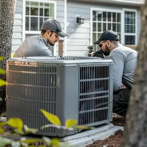 Iron Ridge HVAC technicians on a job site in Southern Utah